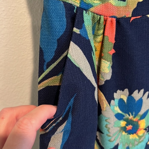 Anthropologie green floral lace detail dress - Picture 4 of 8